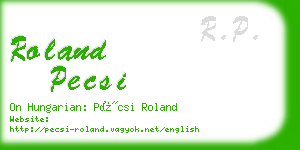 roland pecsi business card